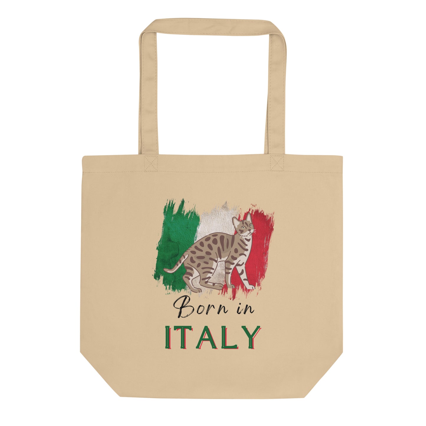 Italian Flag and cat, Eco Tote Bag - Fitz & Willow