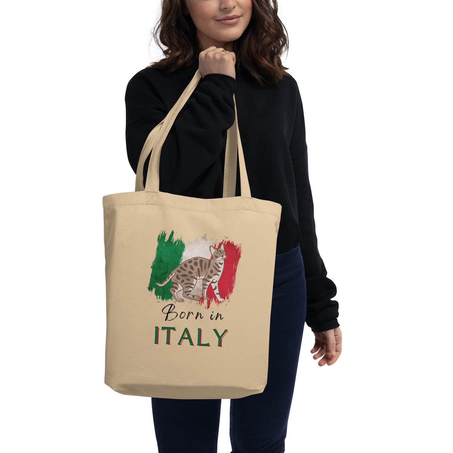 Italian Flag and cat, Eco Tote Bag - Fitz & Willow