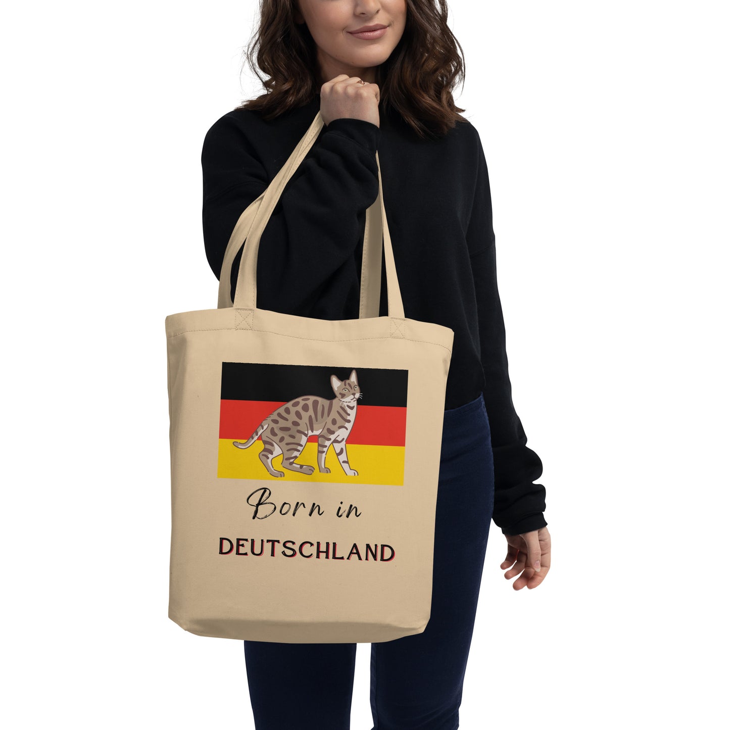 Deutschland flag and cat, Eco Tote Bag - Fitz & Willow