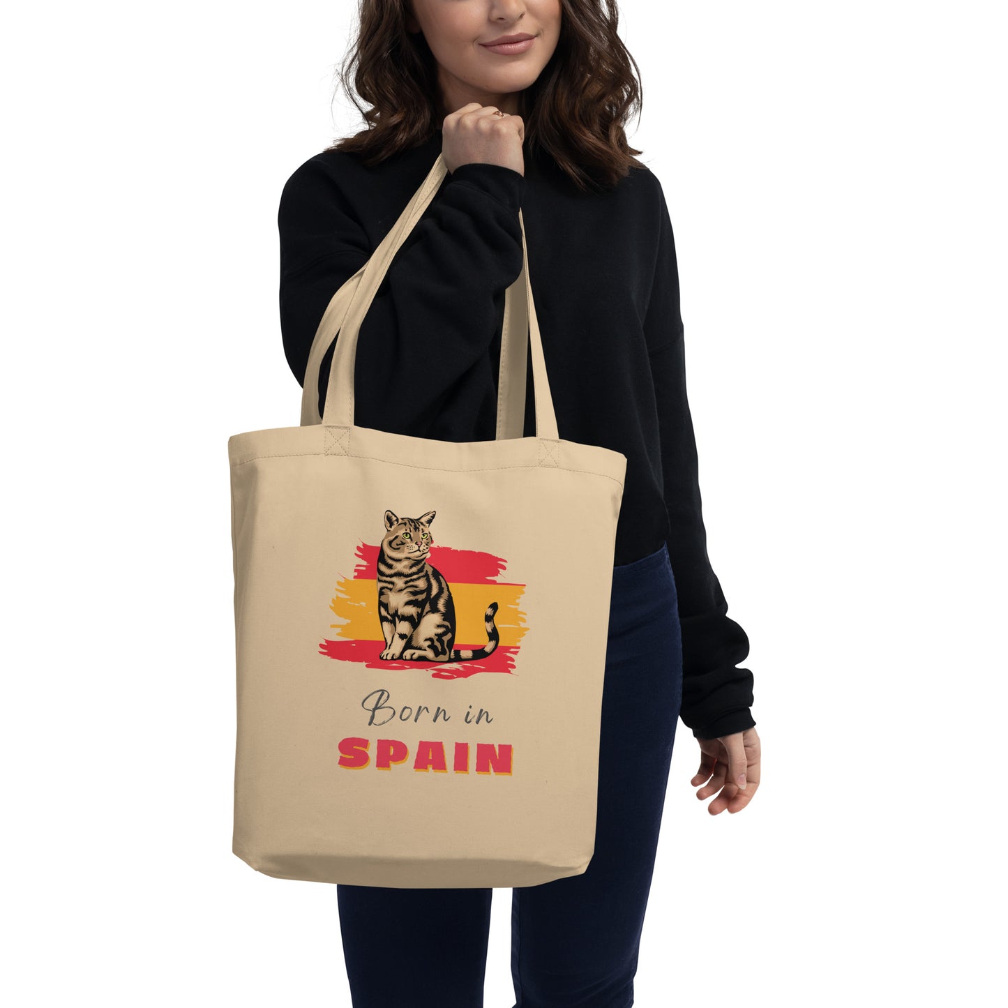 Spanish flag and cat, Eco Tote Bag - Fitz & Willow