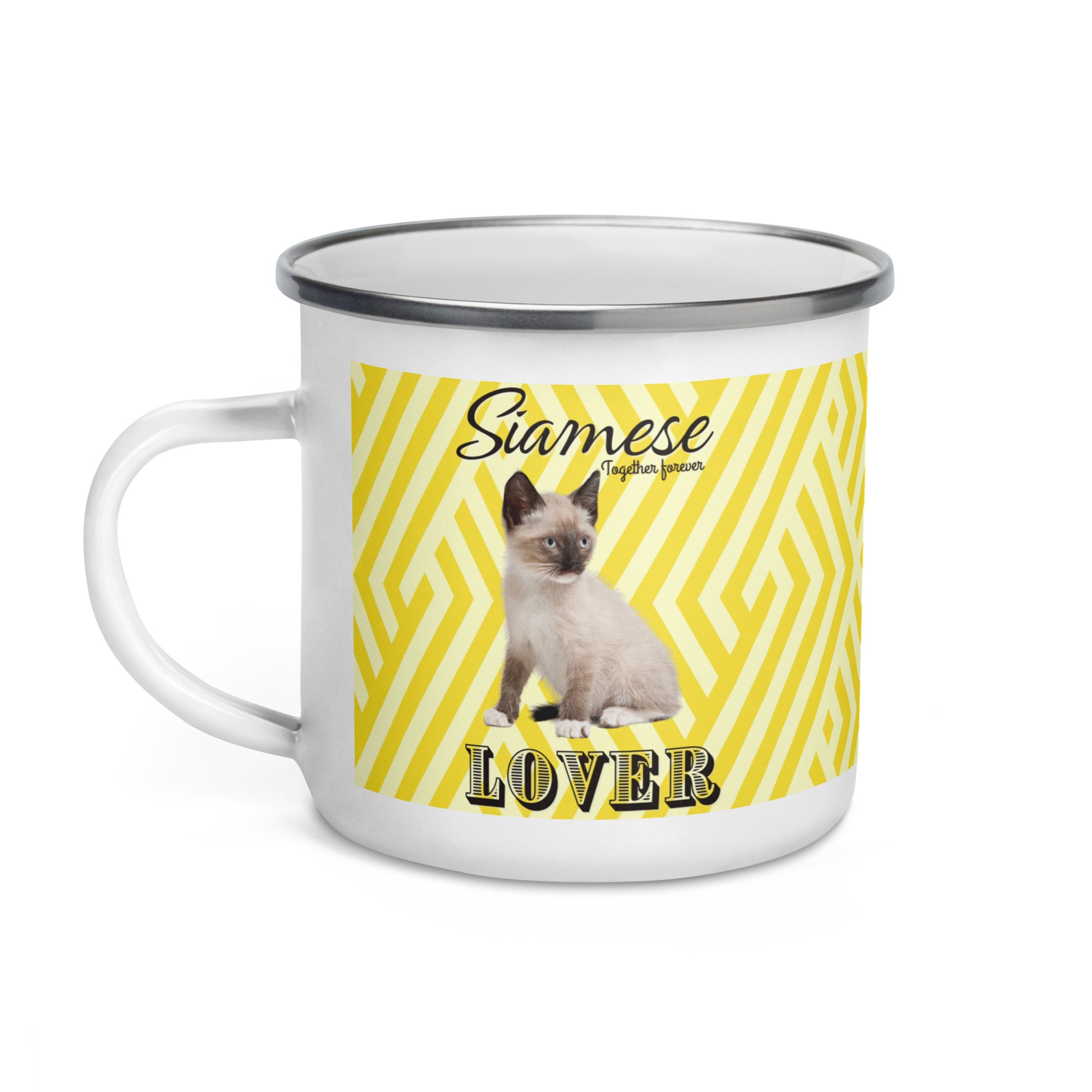 Enamel Mug, Siamese lovers - Fitz & Willow