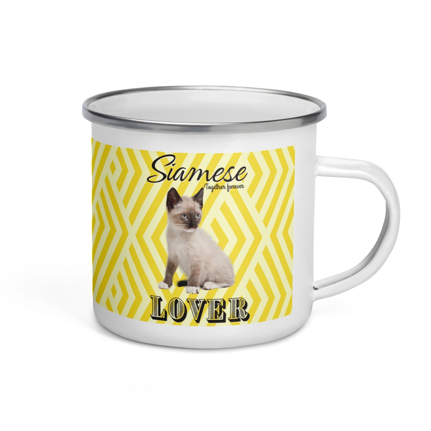 Enamel Mug, Siamese lovers - Fitz & Willow