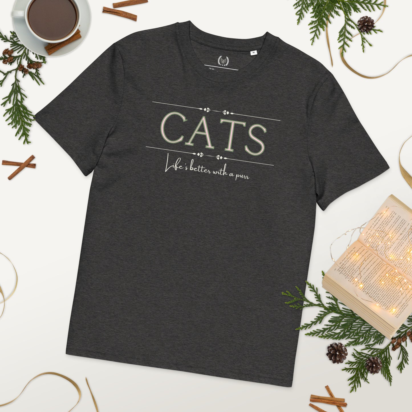 Ethical Cat Tee: Life’s Better with a Purr, 100% Cotton - Fitz & Willow