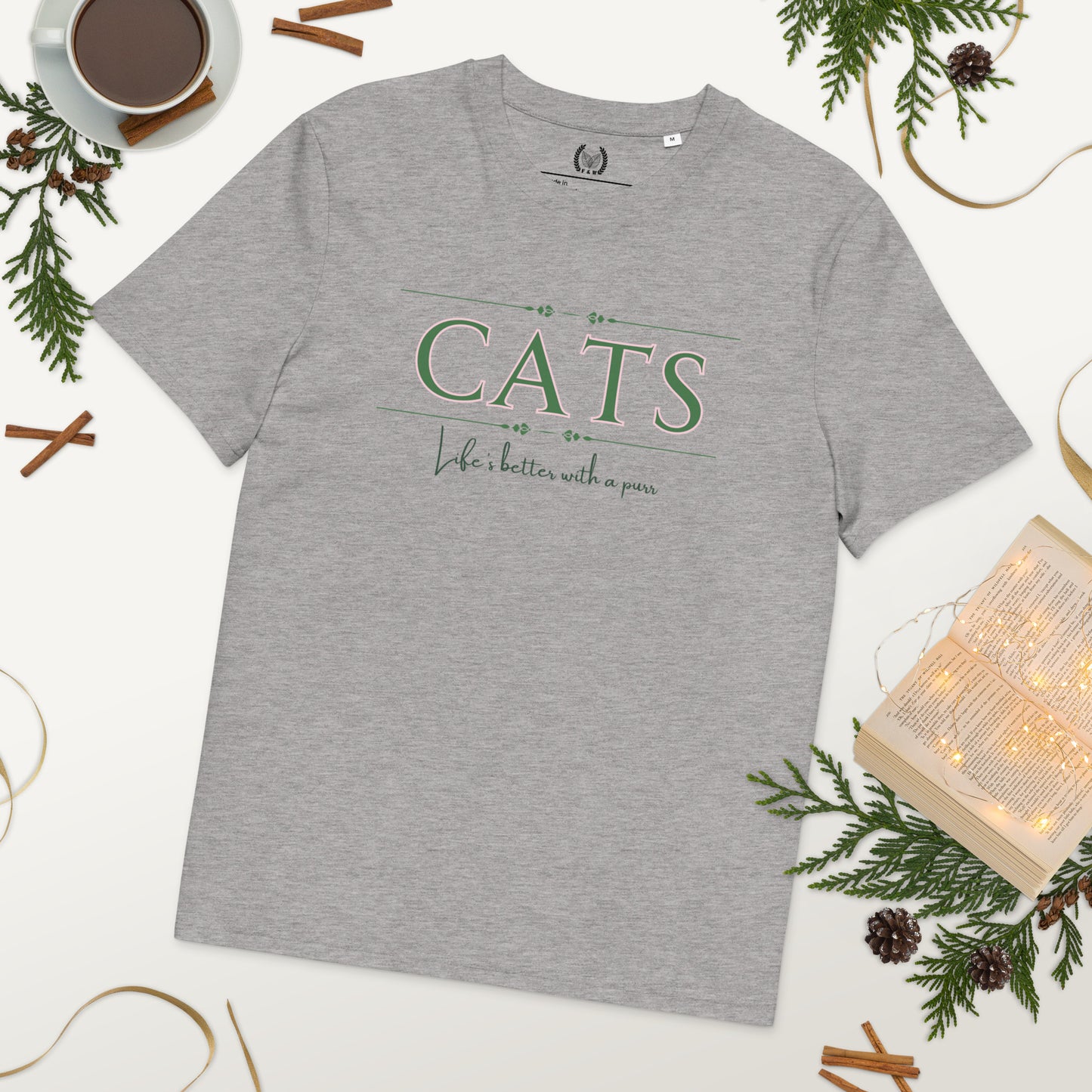Ethical Cat Tee: Life’s Better with a Purr, 100% Cotton - Fitz & Willow