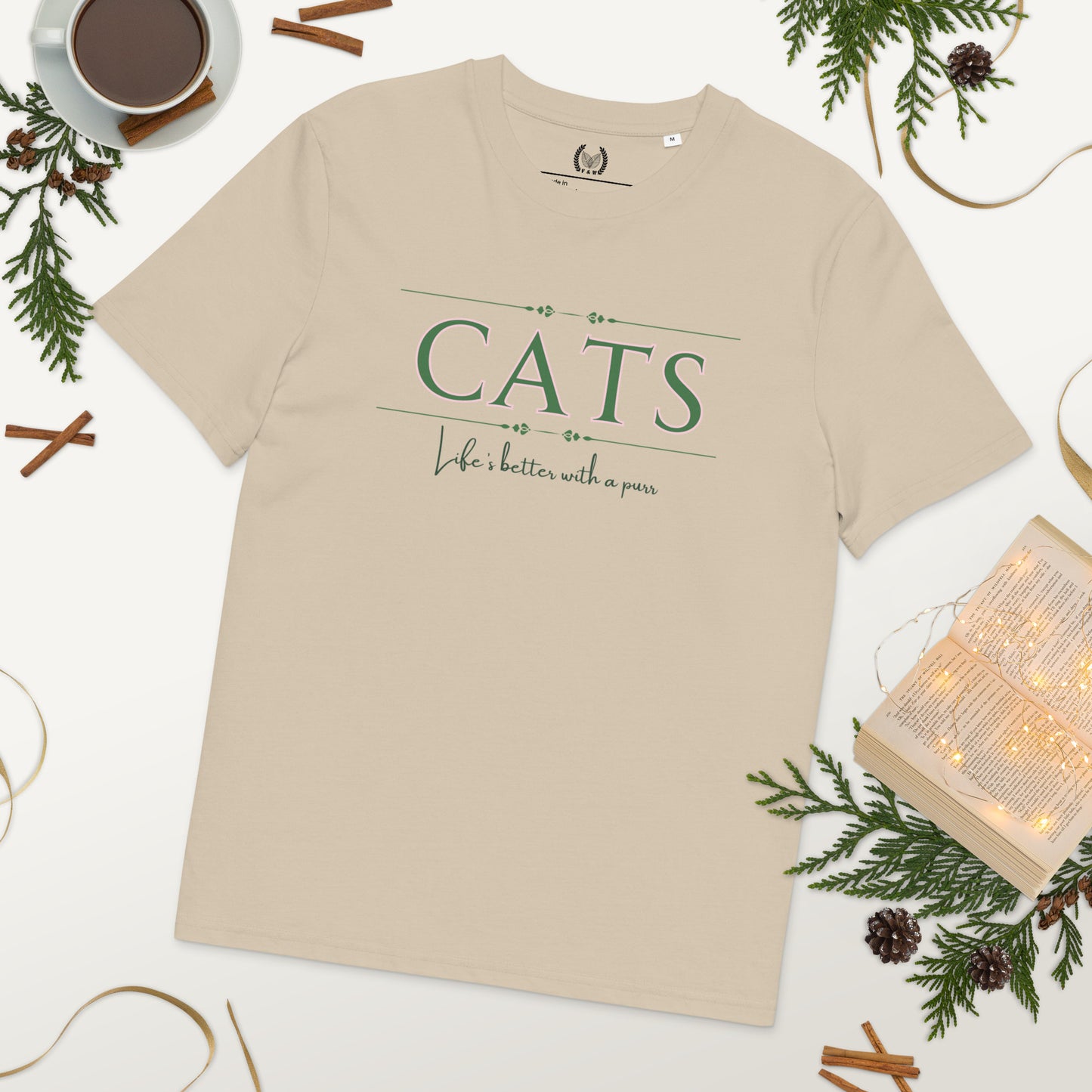 Ethical Cat Tee: Life’s Better with a Purr, 100% Cotton - Fitz & Willow