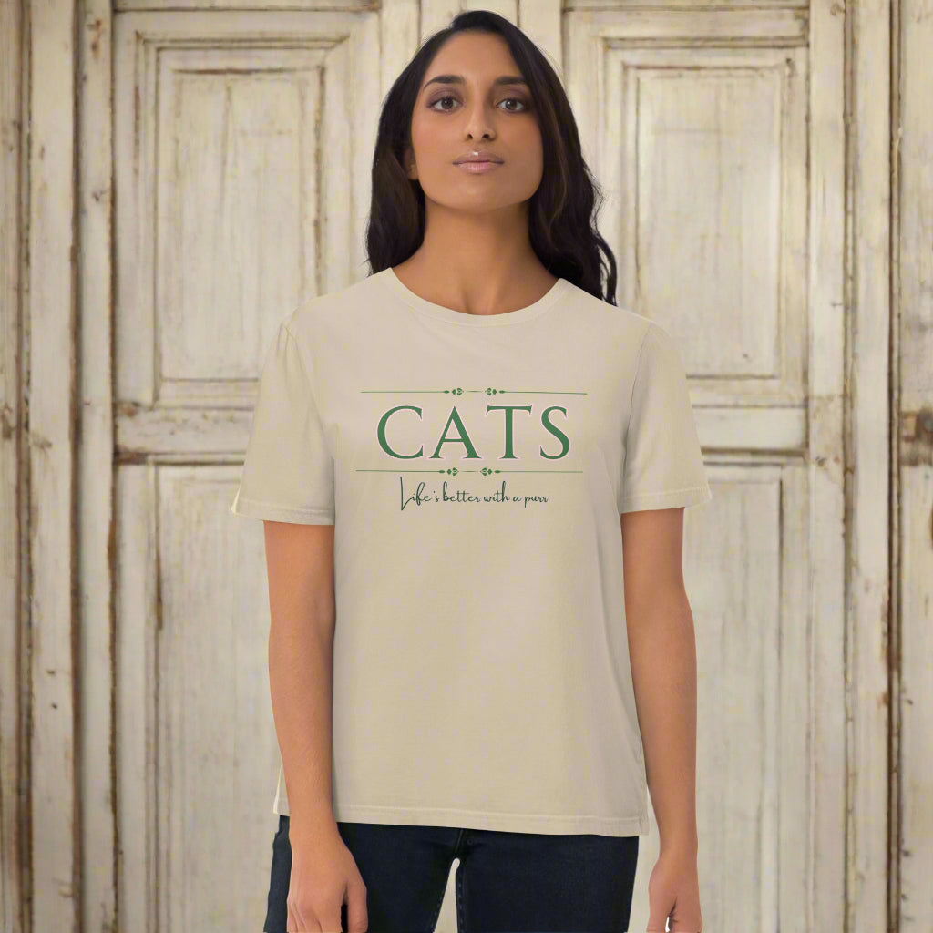 Ethical Cat Tee: Life’s Better with a Purr, 100% Cotton - Fitz & Willow