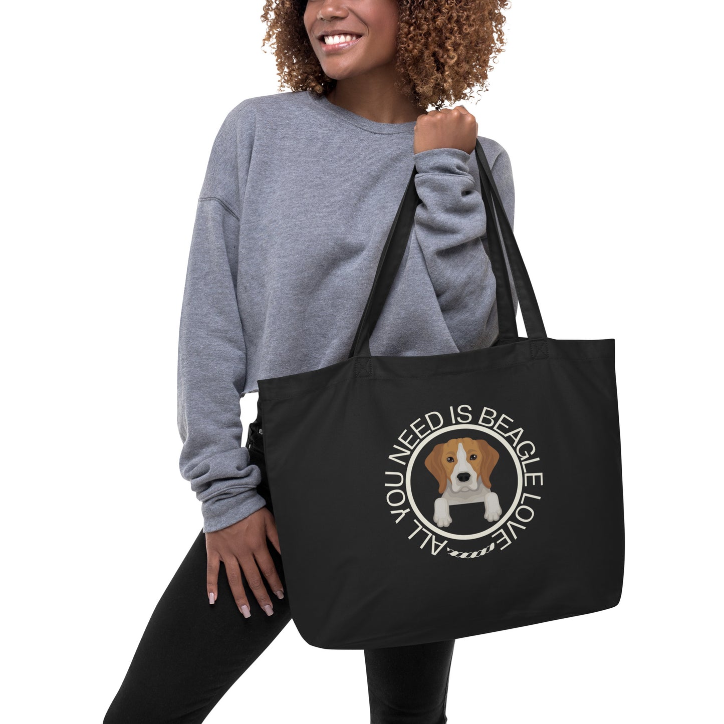 Beagles, Large organic tote bag - Fitz & Willow