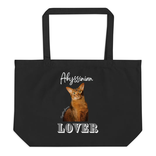 Abyssinian cats, large organic tote bag - Fitz & Willow