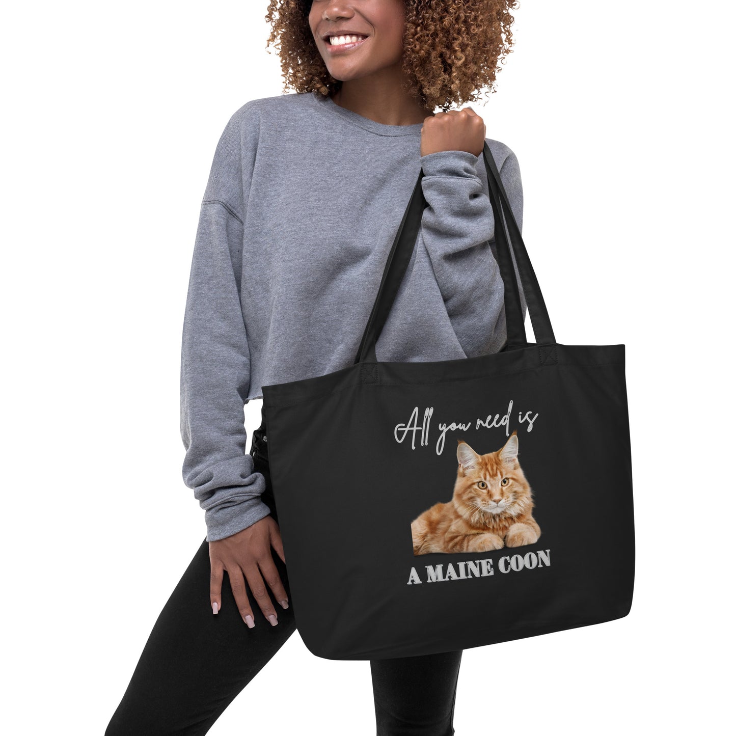 Maine Coons, Large sustainable tote bag - Fitz & Willow