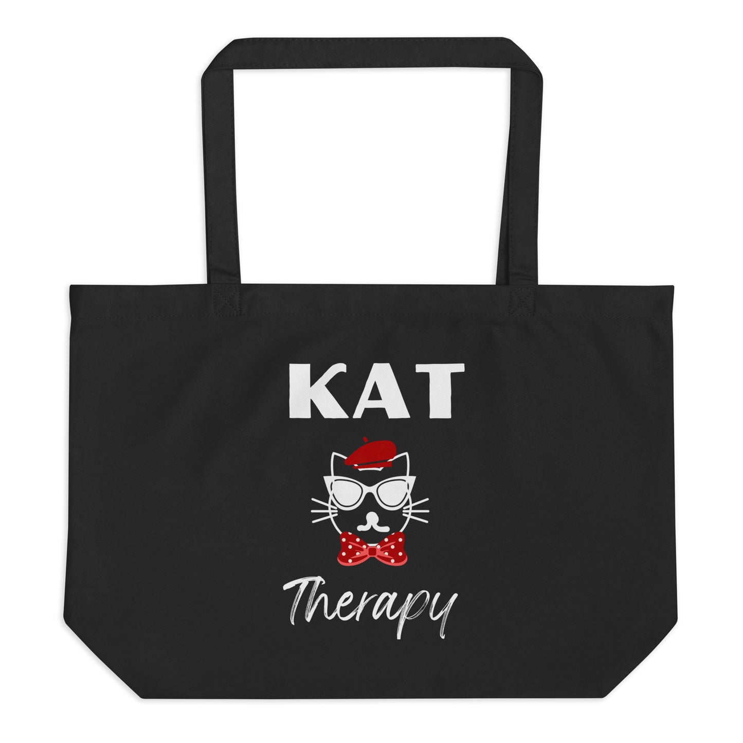 Cat therapy, Large organic tote bag - Fitz & Willow