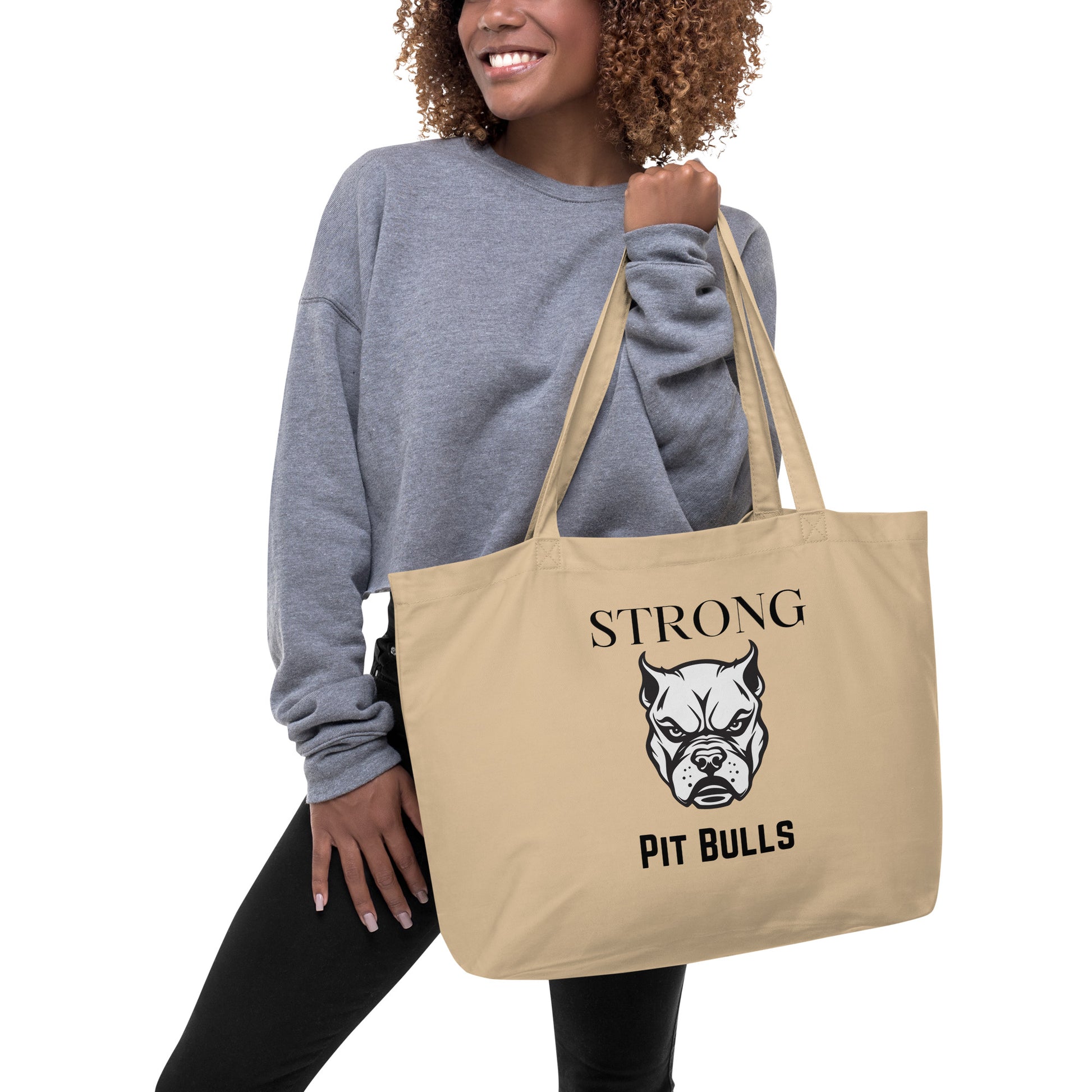 Pit Bulls, Large organic tote bag - Fitz & Willow