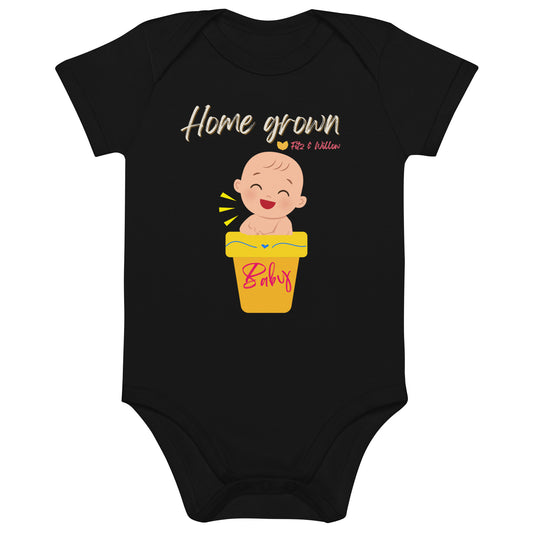 Home grown, Organic cotton baby bodysuit - Fitz & Willow