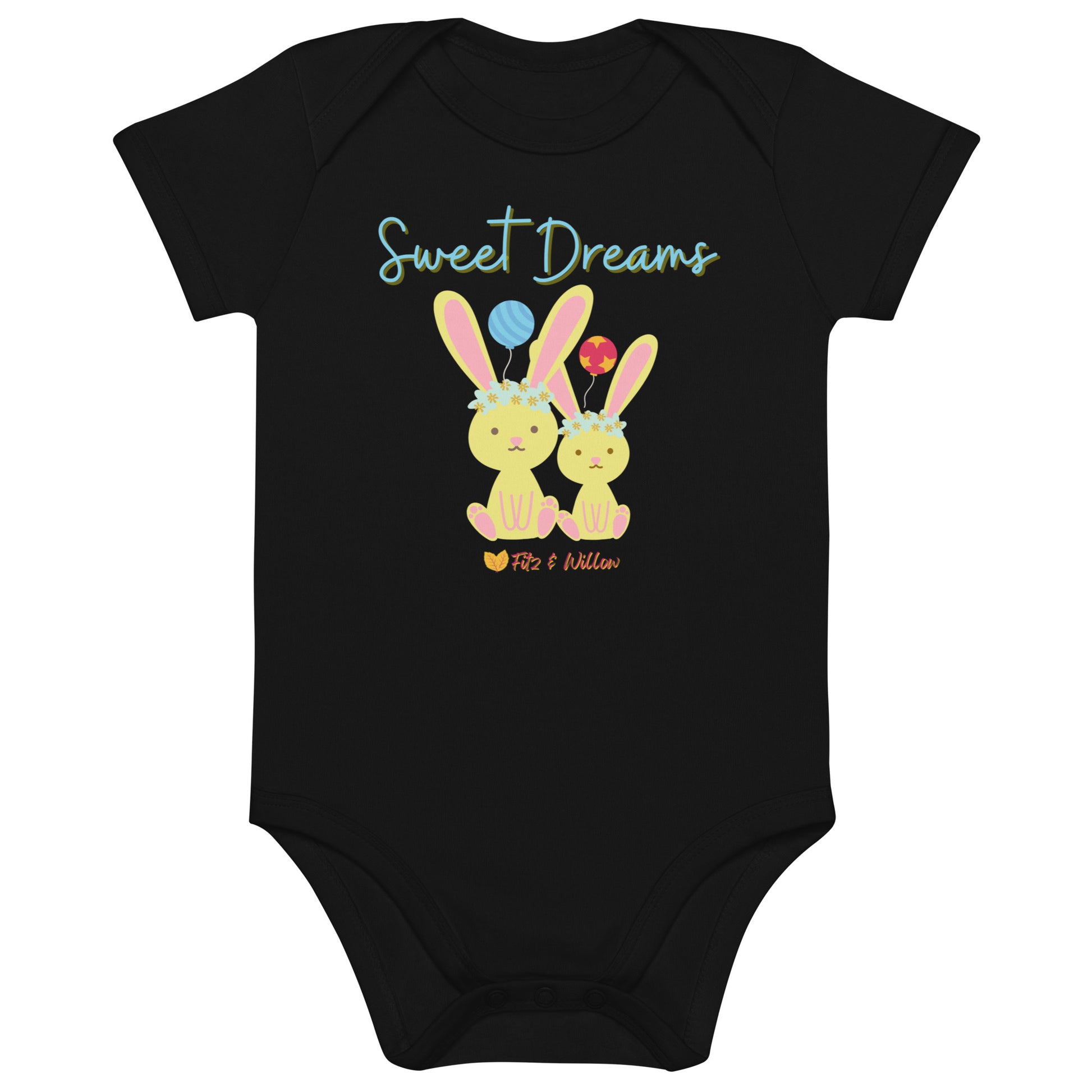 Organic cotton baby bodysuit, Sweet Dreams - Fitz & Willow - Fitz & Willow