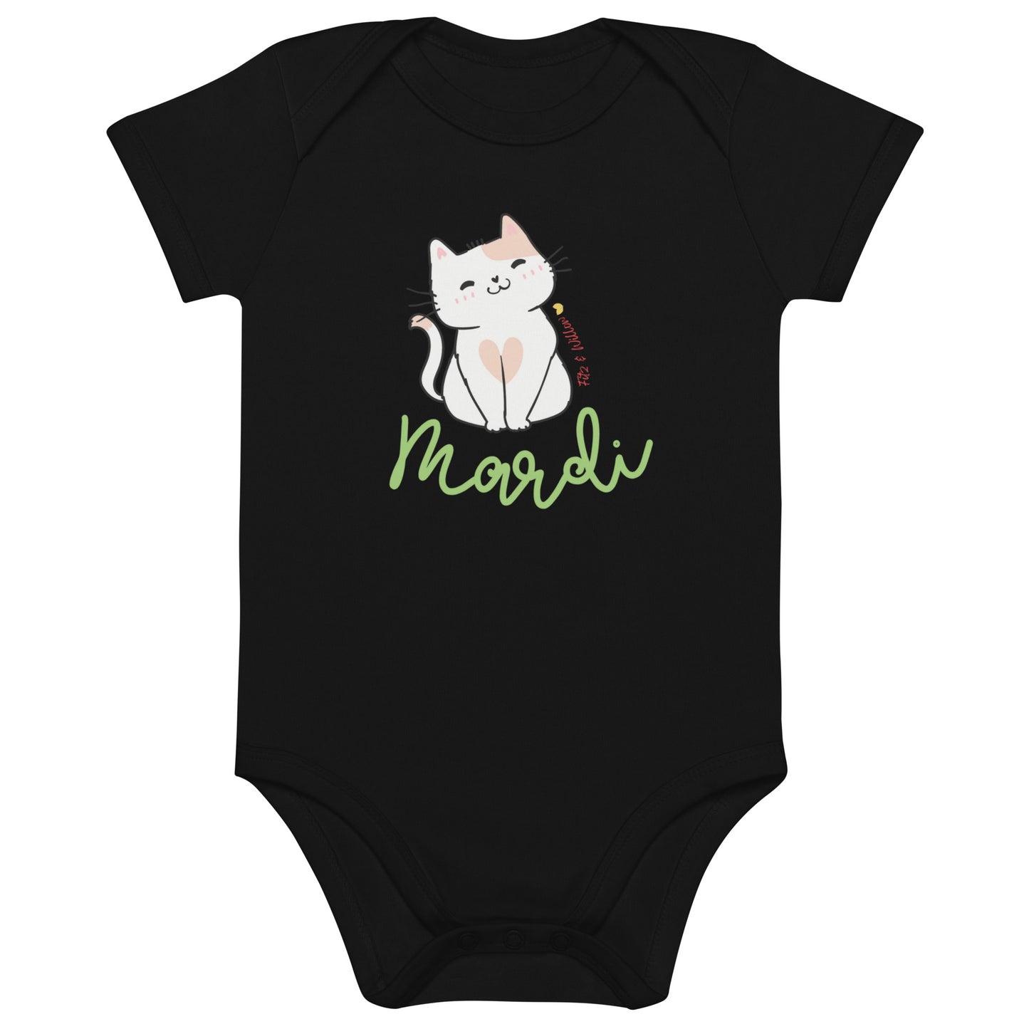 Organic cotton baby bodysuit, Mardi - Fitz & Willow