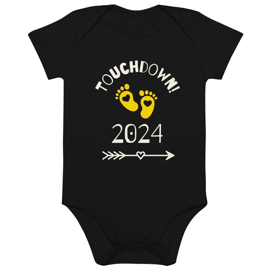 Touchdown, Organic cotton baby bodysuit - Fitz & Willow