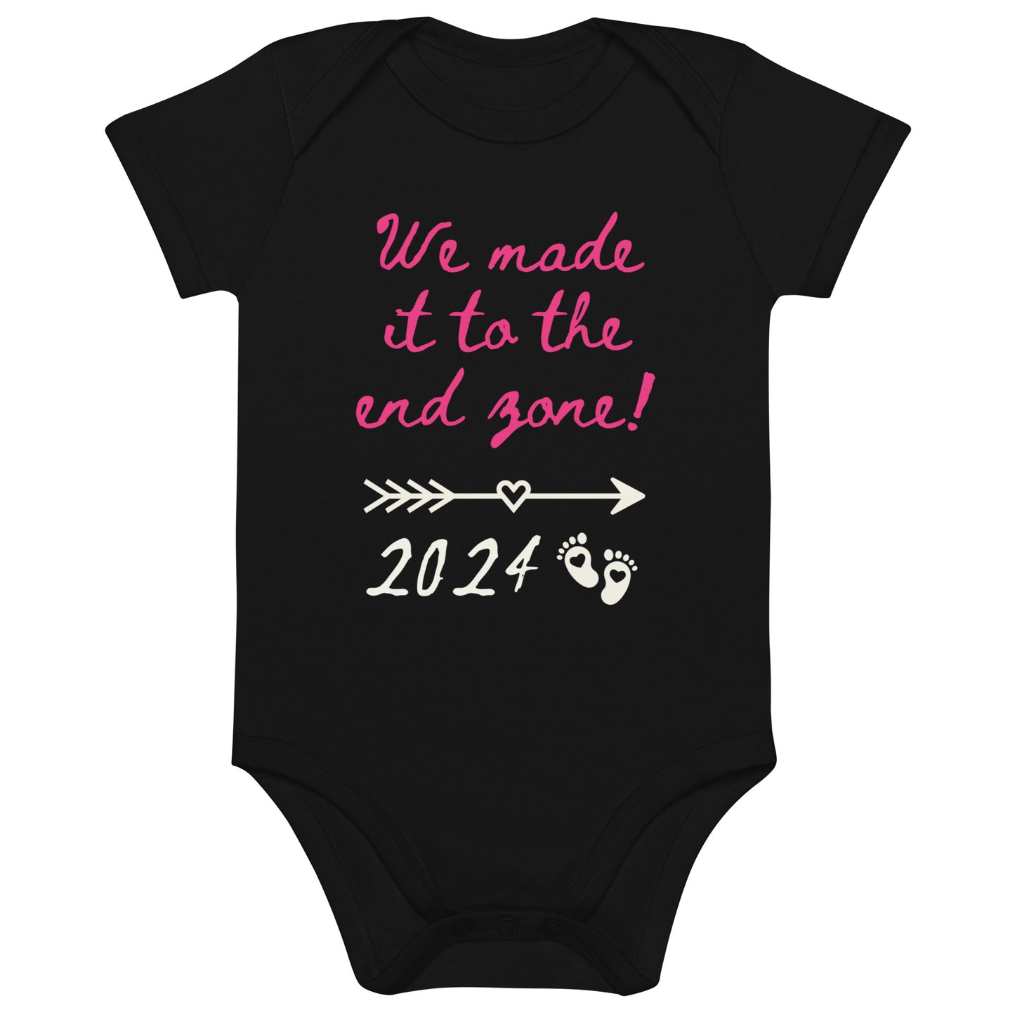 Organic cotton baby bodysuit, End Zone - Fitz & Willow