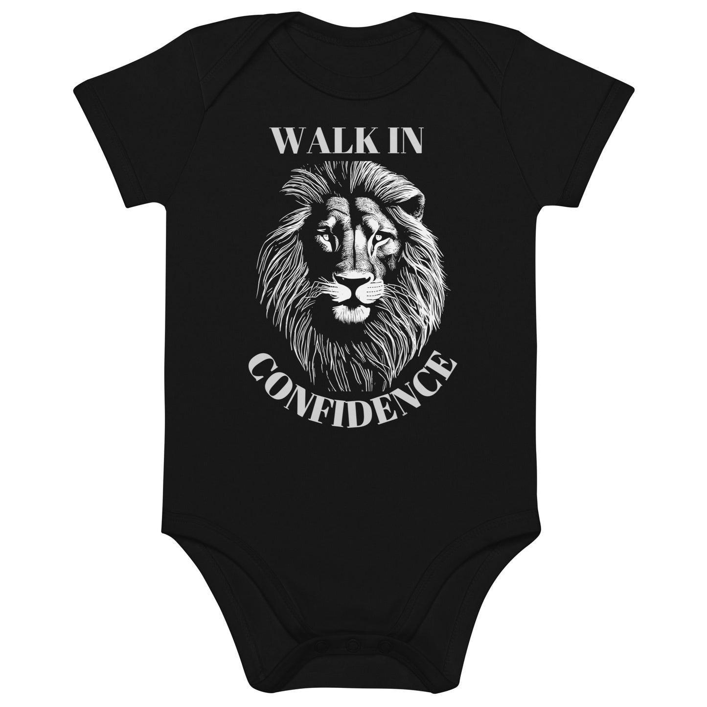 Lion Confidence, Organic cotton newborn shortsleeved bodysuit - Fitz & Willow