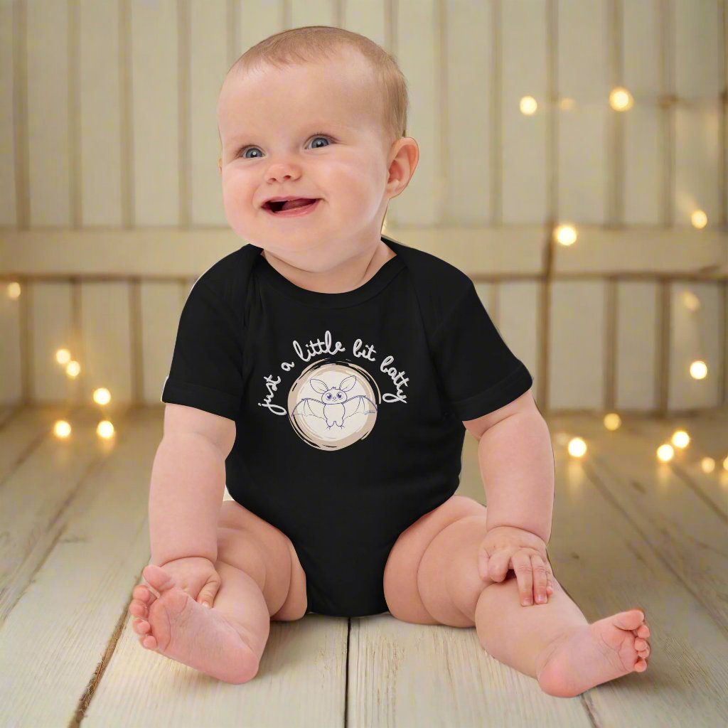 Just a Little Bit Batty Baby Bodysuit - Organic Cotton - Fitz & Willow