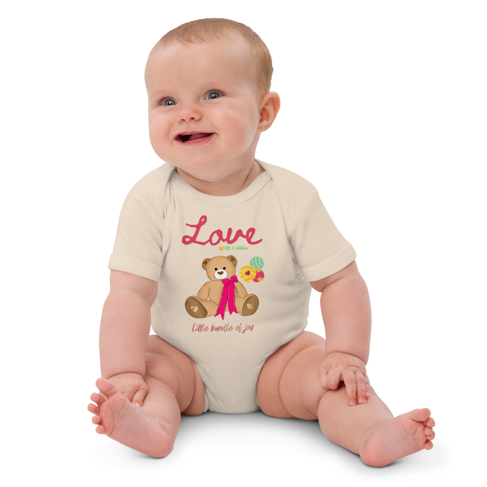 Organic cotton baby bodysuit, Bundle of Joy - Fitz & Willow - Fitz & Willow