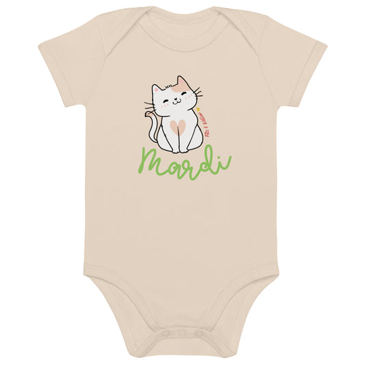 Organic cotton baby bodysuit, Mardi - Fitz & Willow