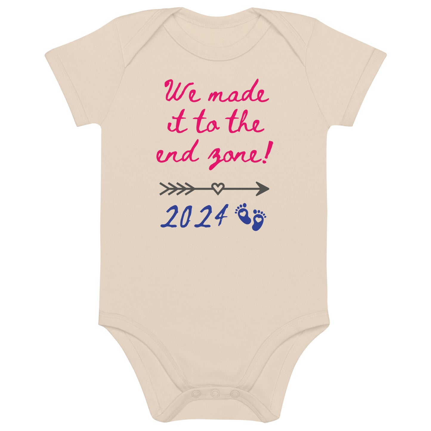 Organic cotton baby bodysuit, End Zone - Fitz & Willow