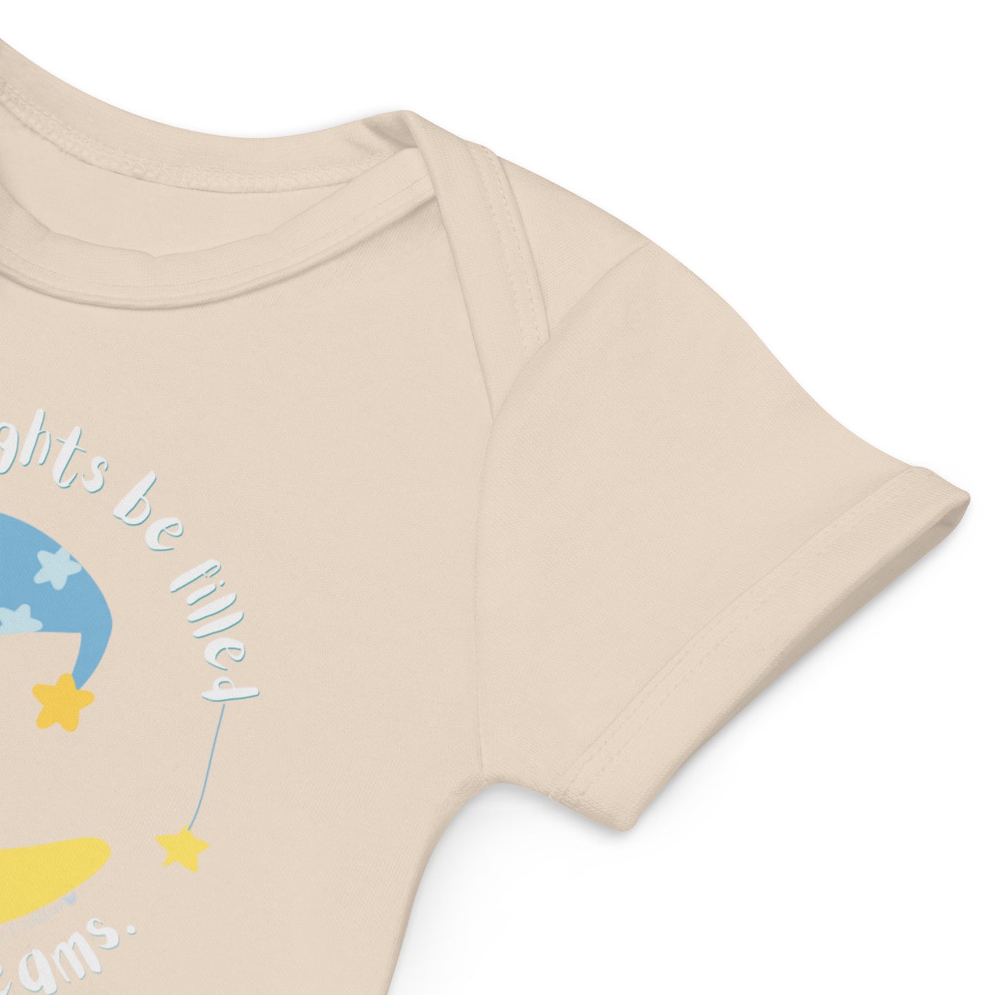 Organic cotton baby bodysuit, Sweet Dreams - Fitz & Willow