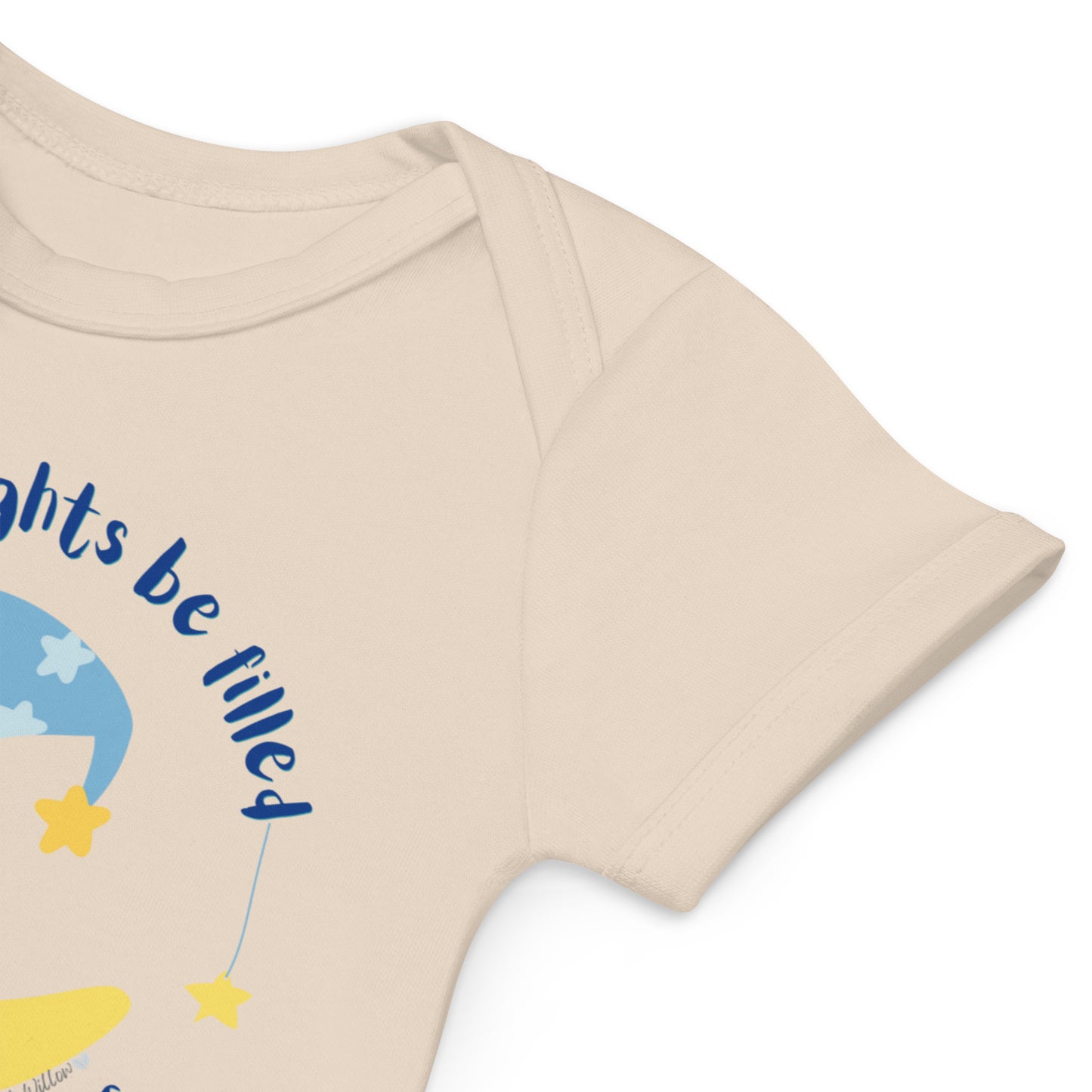 Organic cotton baby bodysuit, Sweet Dreams - Fitz & Willow