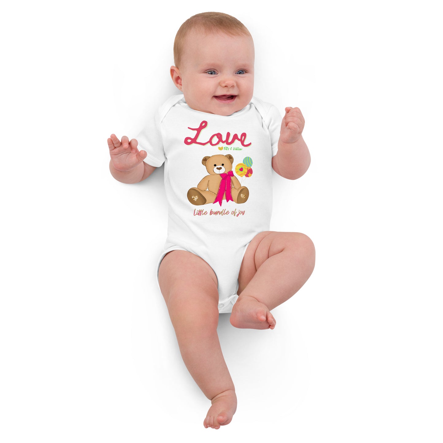 Organic cotton baby bodysuit, Bundle of Joy - Fitz & Willow - Fitz & Willow