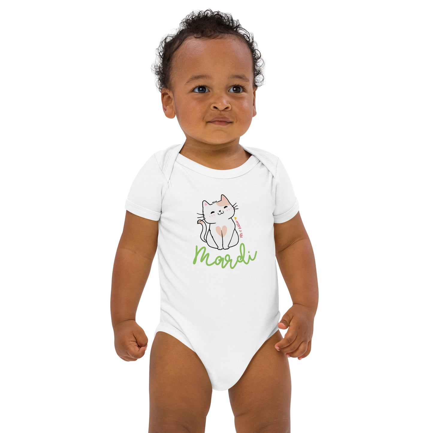 Organic cotton baby bodysuit, Mardi - Fitz & Willow