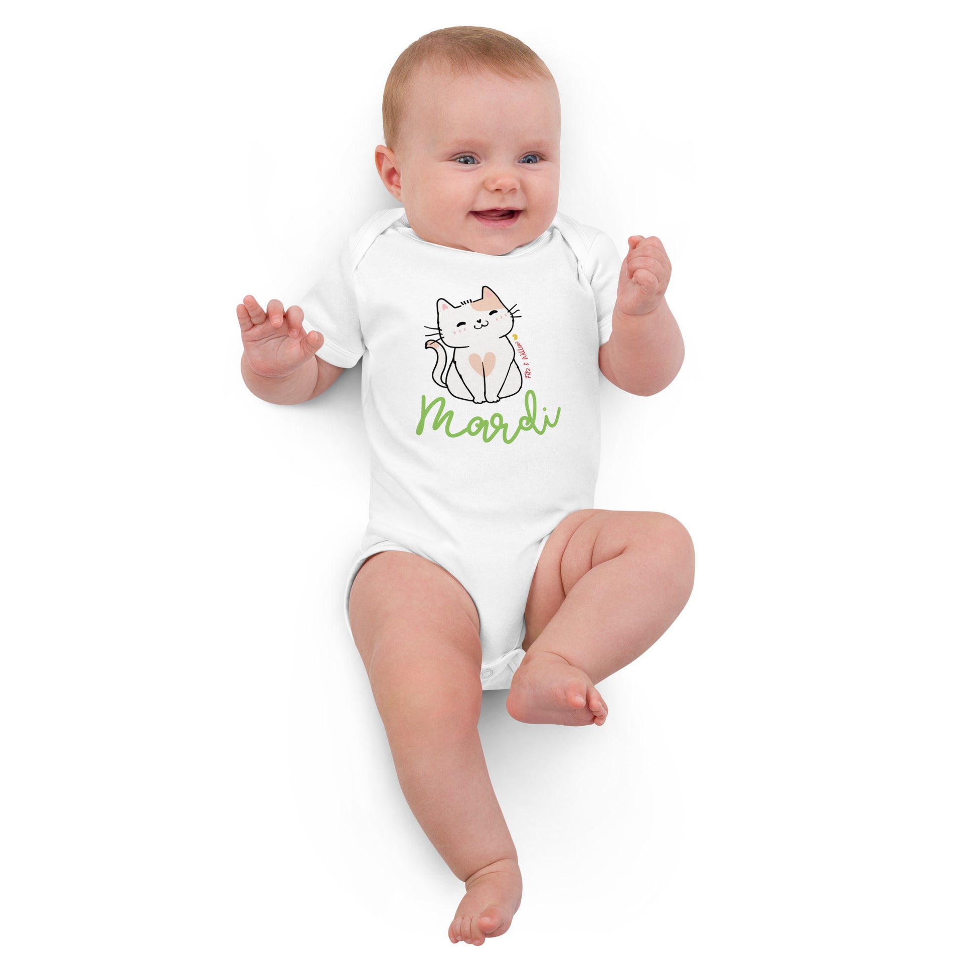 Organic cotton baby bodysuit, Mardi - Fitz & Willow