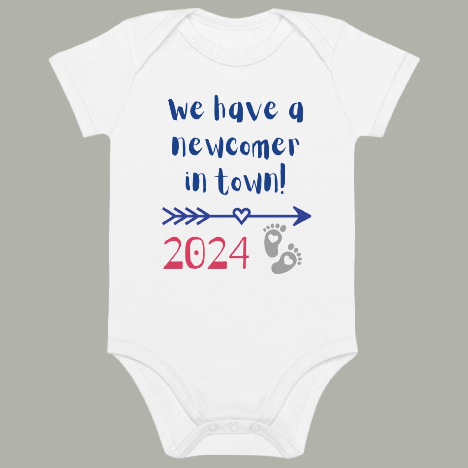 Organic cotton baby bodysuit, Newcomer - Fitz & Willow