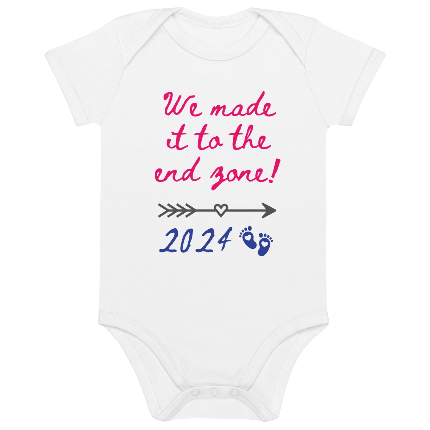 Organic cotton baby bodysuit, End Zone - Fitz & Willow