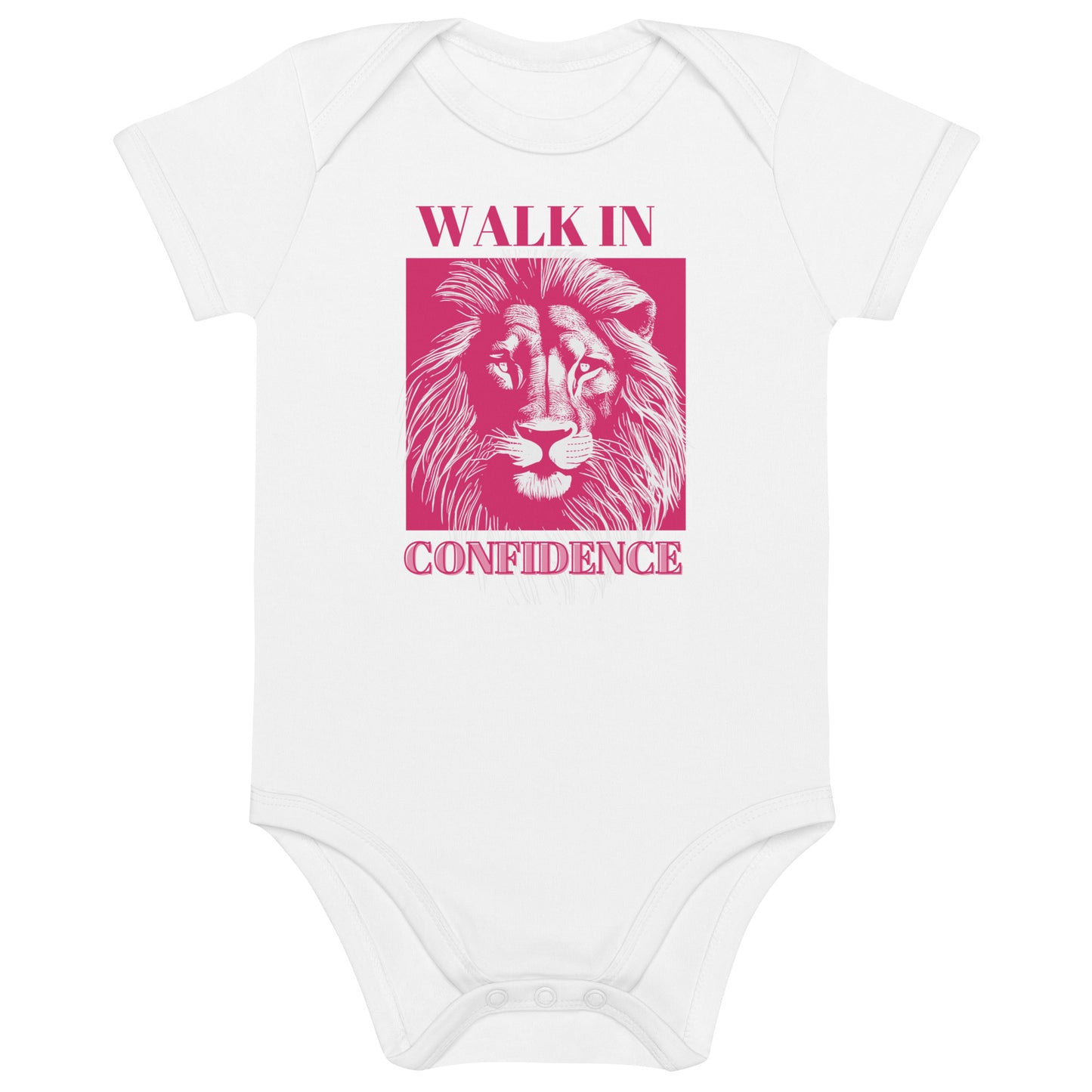 Lion Confidence, Organic cotton newborn shortsleeved bodysuit - Fitz & Willow