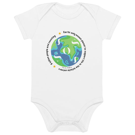 SOS Earth, Organic cotton baby bodysuit - Fitz & Willow