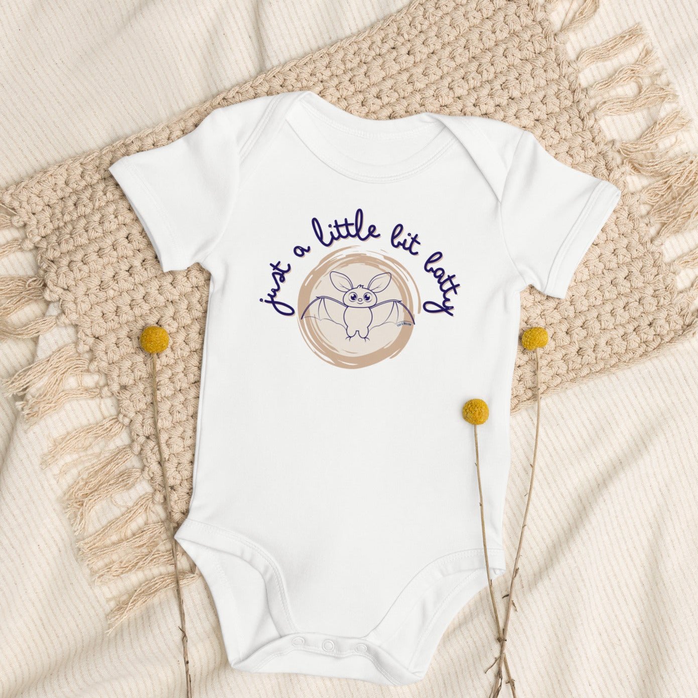 Just a Little Bit Batty Baby Bodysuit - Organic Cotton - Fitz & Willow