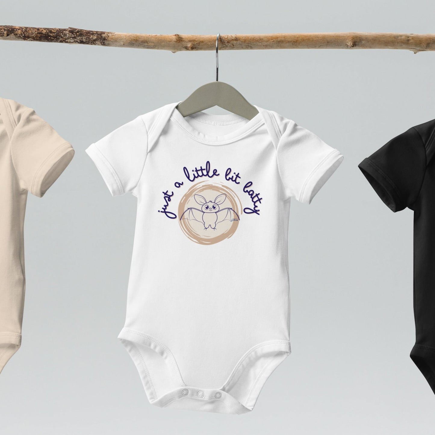 Just a Little Bit Batty Baby Bodysuit - Organic Cotton - Fitz & Willow