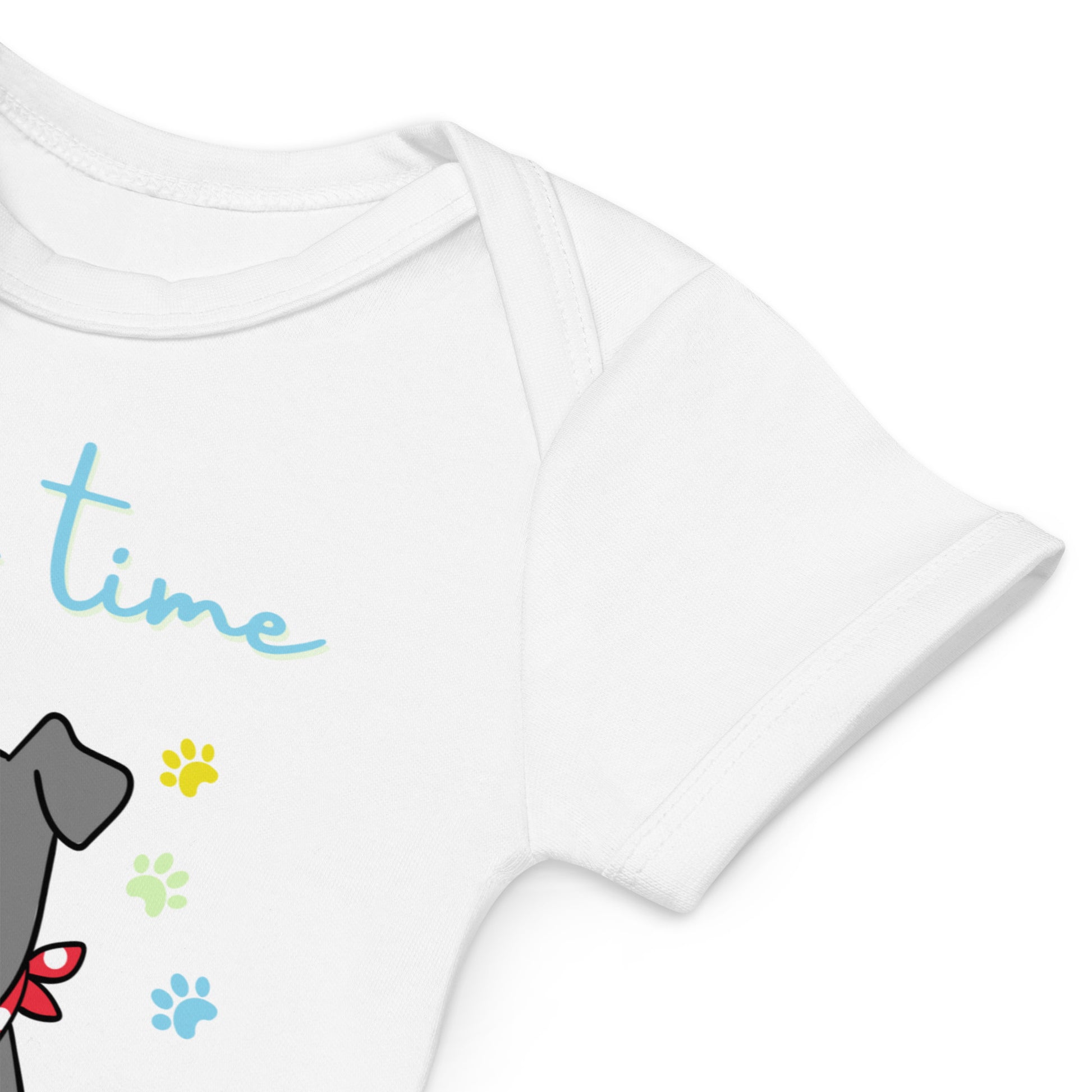 Organic cotton baby bodysuit, Dog Play time - Fitz & Willow - Fitz & Willow