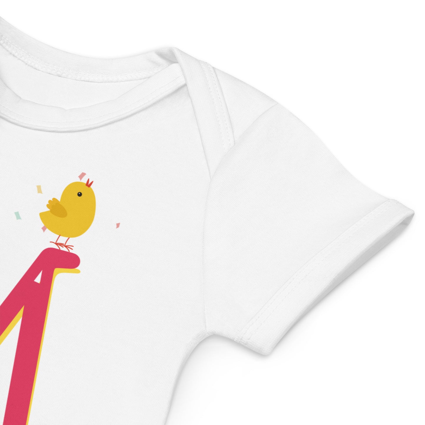 Organic cotton baby bodysuit, Letter M - Fitz & Willow - Fitz & Willow