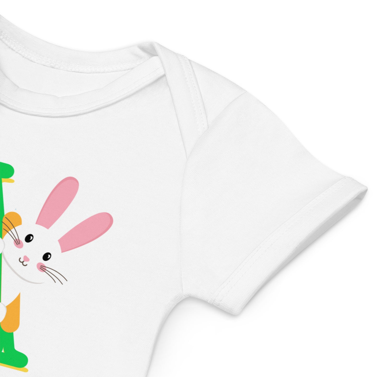 Organic cotton baby bodysuit, Letter A - Fitz & willow - Fitz & Willow