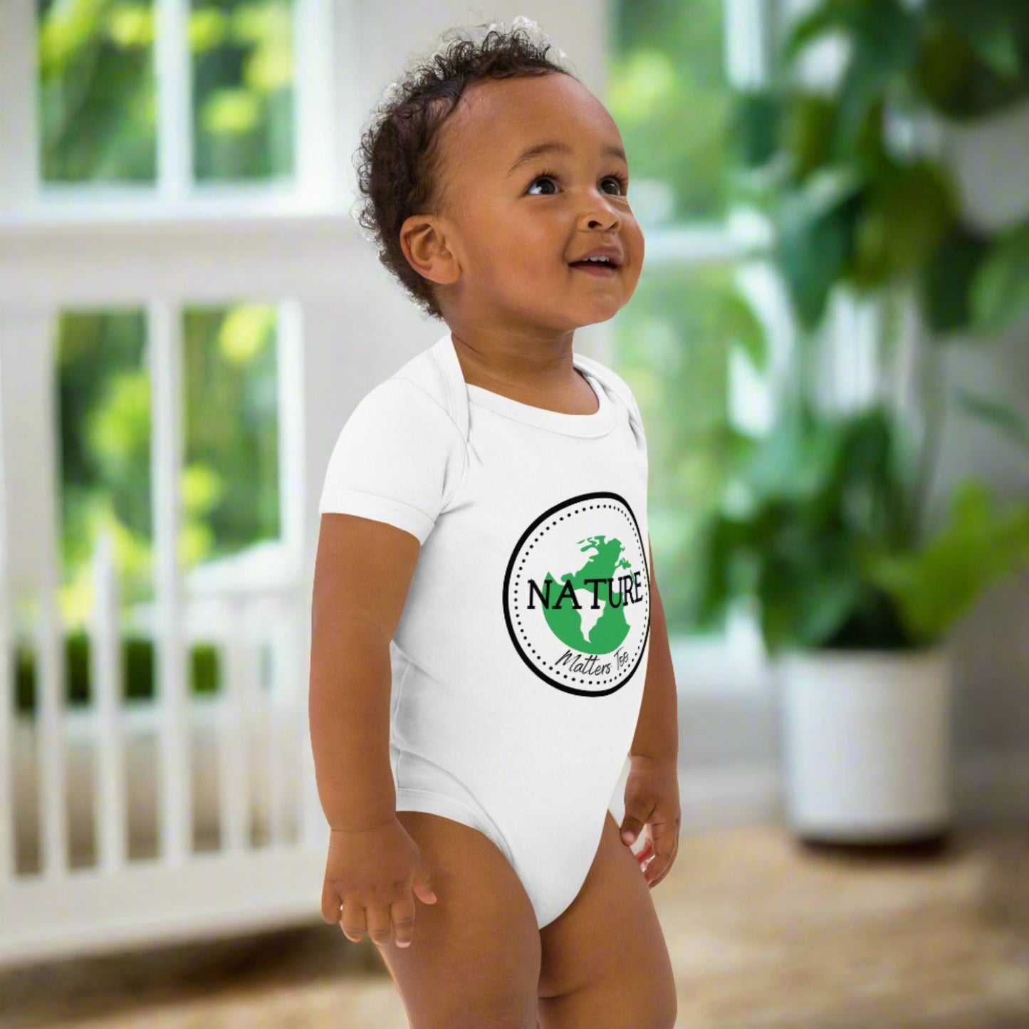 Nature matters too, Organic cotton newborn bodysuit - Fitz & Willow