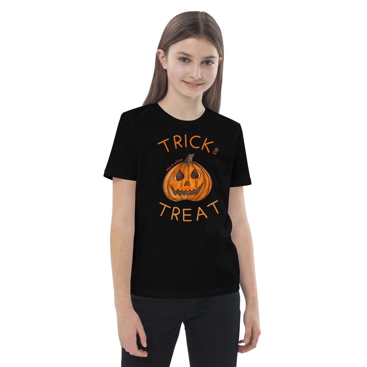 Halloween Pumpkin, Organic cotton kids t-shirt - Fitz & Willow