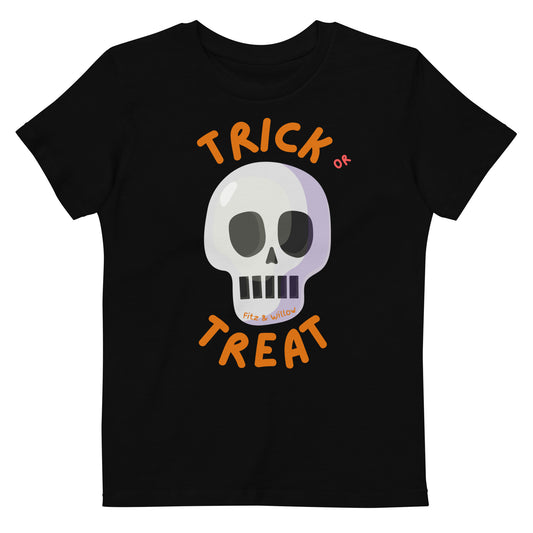 Halloween Scull, Organic cotton kids t-shirt - Fitz & Willow