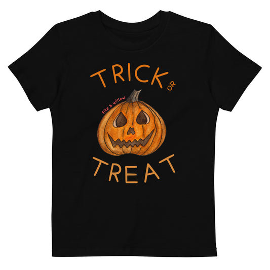 Halloween Pumpkin, Organic cotton kids t-shirt - Fitz & Willow