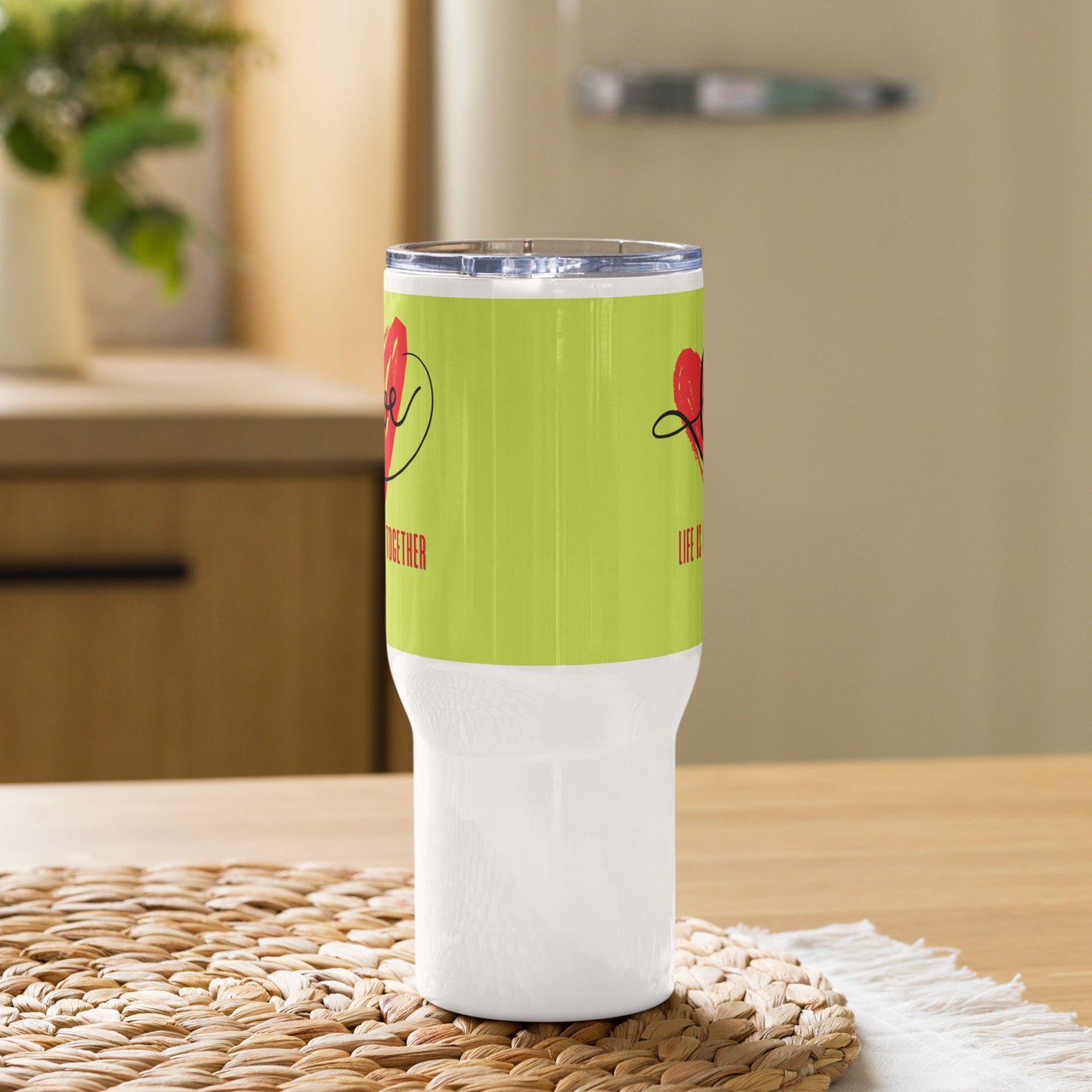 Love, Travel mug with a handle - Fitz & Willow