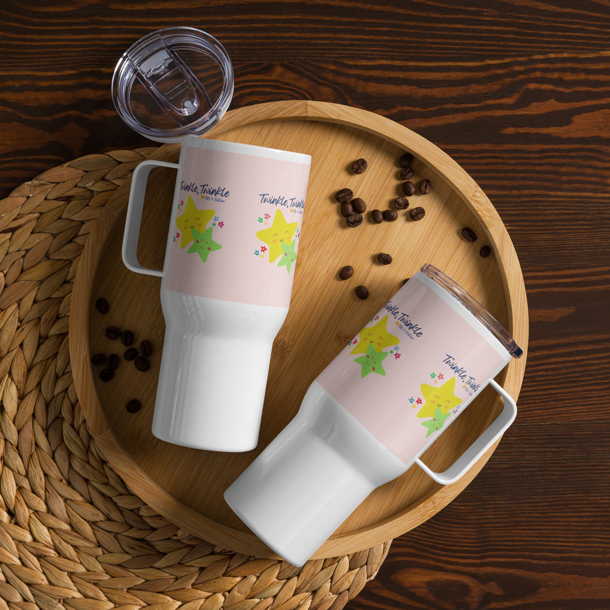 Twinkle, Twinkle, Travel mug with a handle - Fitz & Willow