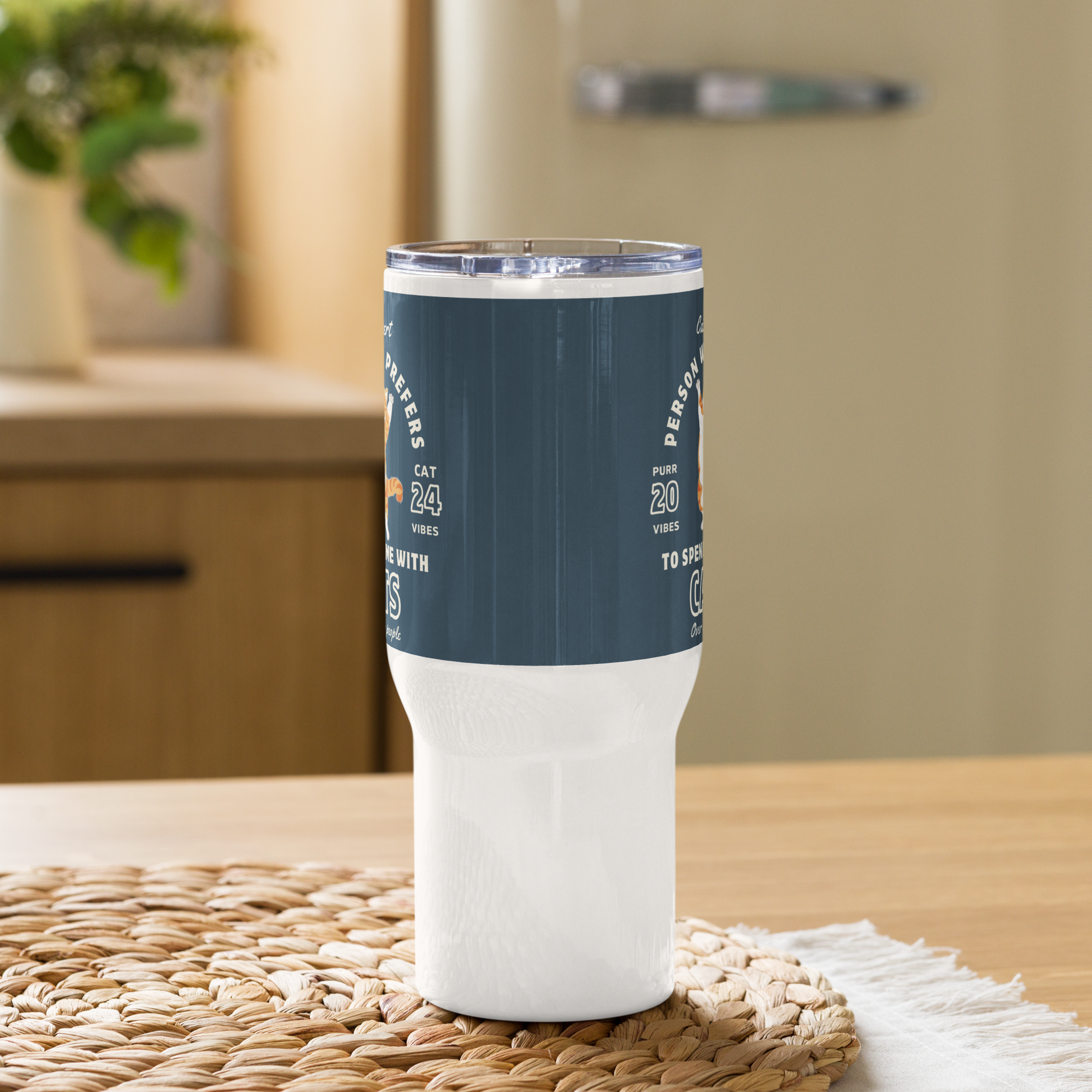 Cattrovert, Travel mug with handle - Fitz & Willow