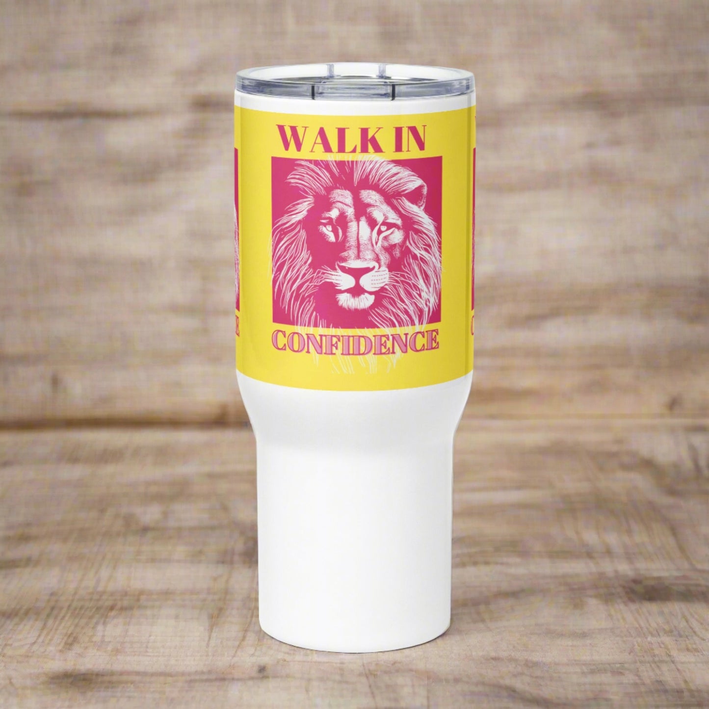 Lion Confidence, Travel mug with handle - Fitz & Willow