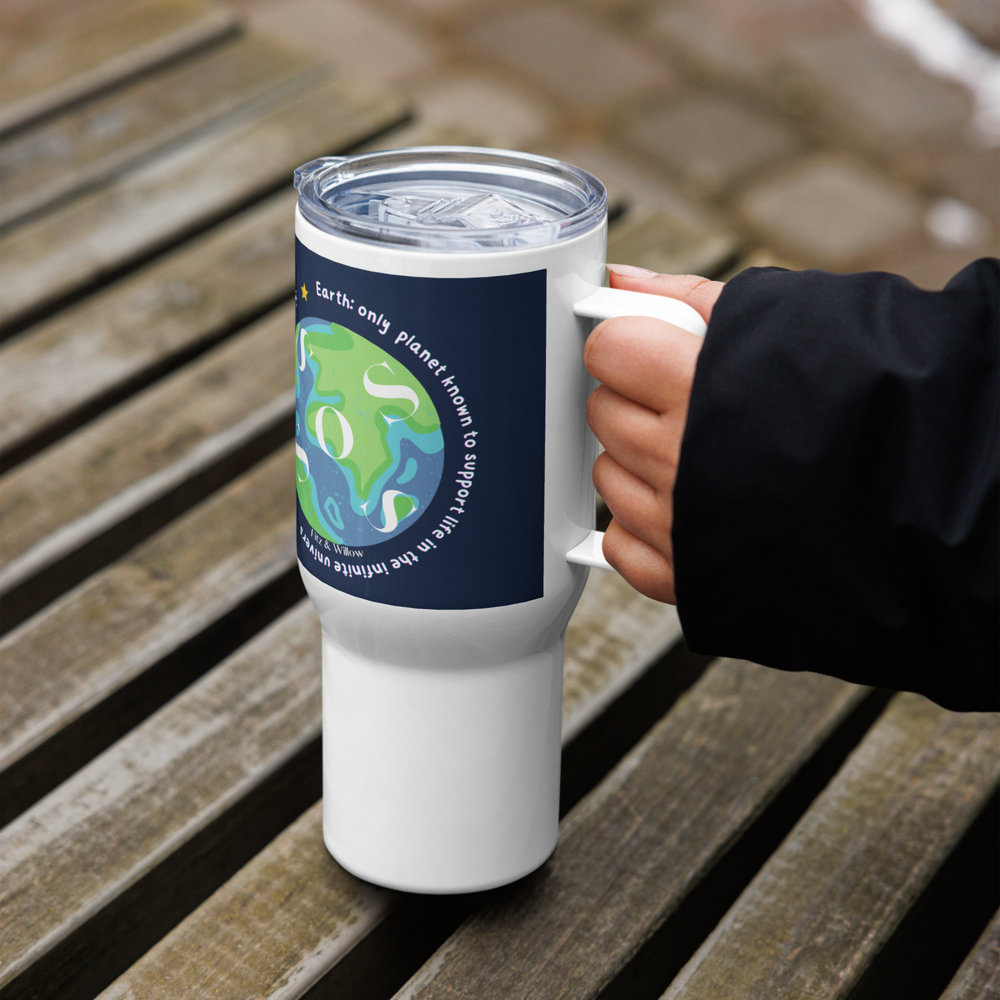 Protect our Planet, Travel mug with handle - Fitz & Willow