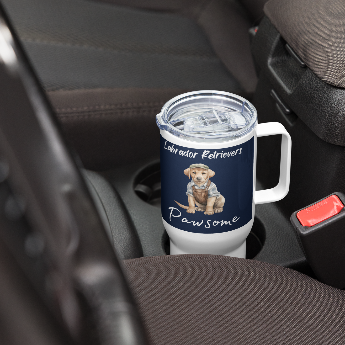 Labrador Retrievers, Travel mug with handle - Fitz & Willow