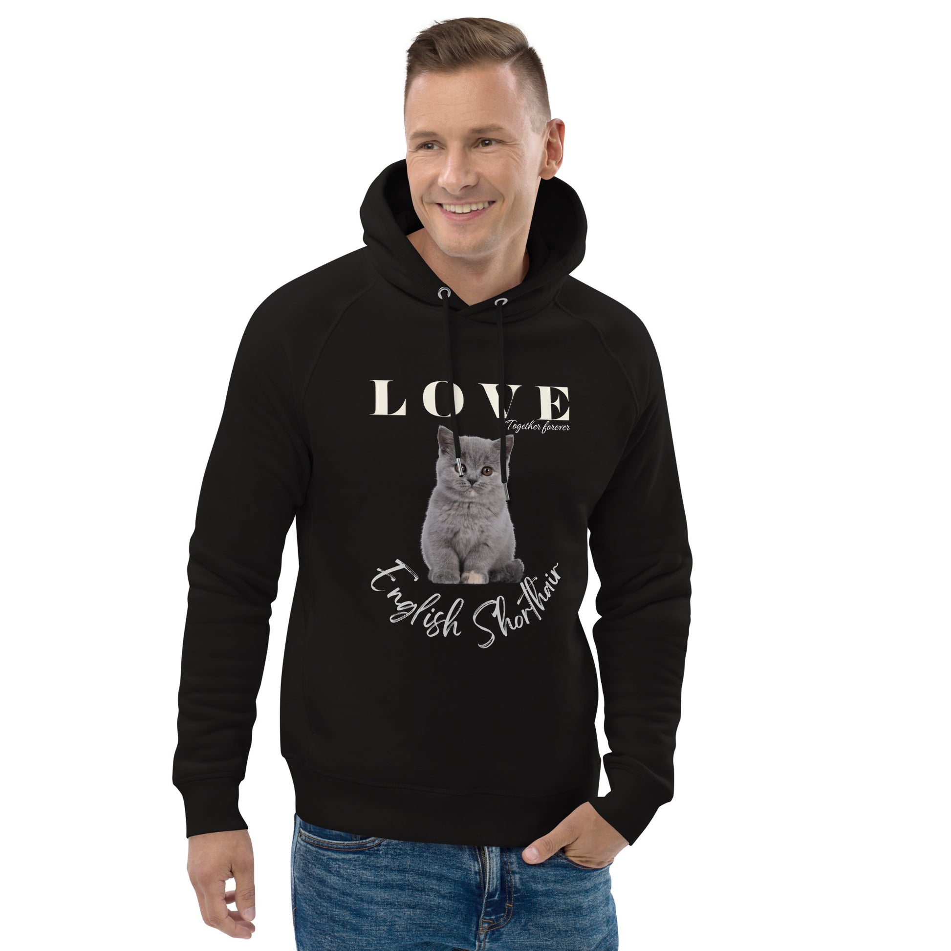 British Shorthair, Unisex pullover hoodie - Fitz & Willow